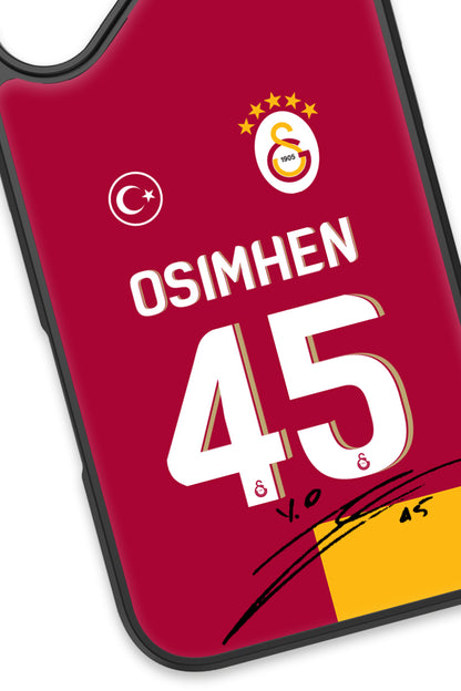 Galatasaray Victor Osimhen Parçalı Forma İmzalı Cam Telefon Kılıfı
