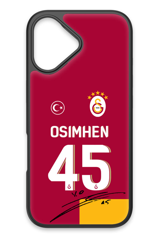 Galatasaray Victor Osimhen Parçalı Forma İmzalı Cam Telefon Kılıfı