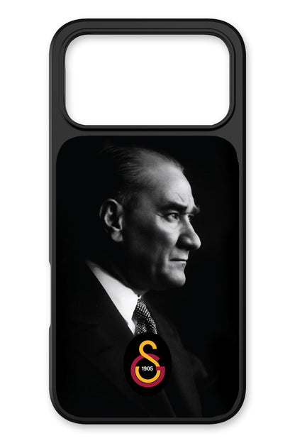 Galatasaray Büyük Atatürk Cam Telefon Kılıfı